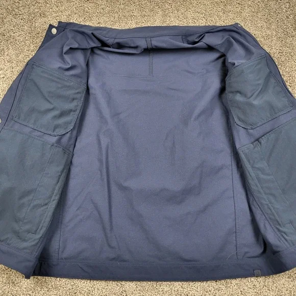 Lululemon Twill Utility Functional Field Jacket Mens XL Navy Blue Snap Front - Picture 7 of 10